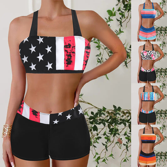 Bikini Triángulo Halter Cintura Alta