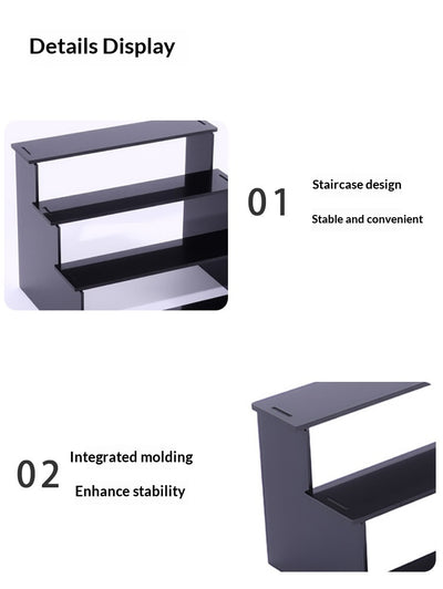Estantería de Almacenamiento Acrílico Negro - Ensamblaje sin Herramientas - Image 16
