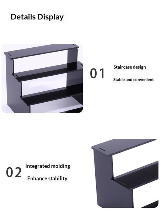 Estantería de Almacenamiento Acrílico Negro - Ensamblaje sin Herramientas - Image 16