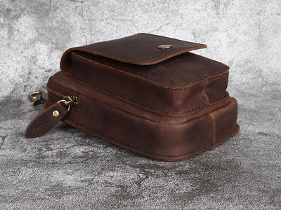 Bolsa de Cintura en Cuero Crazy Horse - Cartera Funcional para Hombre - Image 23