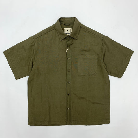 Camisa Retro Japonesa de Lino y Algodón de Manga Corta con Dobladillo Plano - Image 9