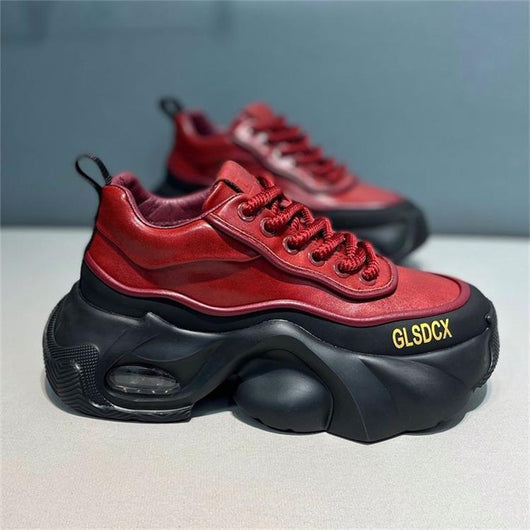Zapatos Deportivos de Plataforma en Cuero para Hombre - Estilo Moderno y Confort - Image 28