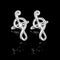 Fashion Copper Clip Men's Note Tie Clip B1083 Cufflinks Pair