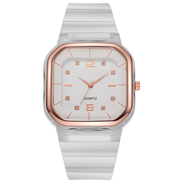 Reloj Infantil de Moda con Diamante de Silicona - Diseño Cuadrado para Niñas - Image 3