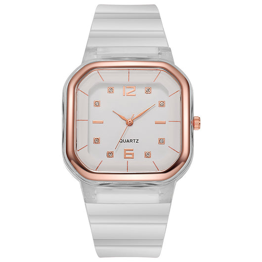 Reloj Infantil de Moda con Diamante de Silicona - Diseño Cuadrado para Niñas - Image 3