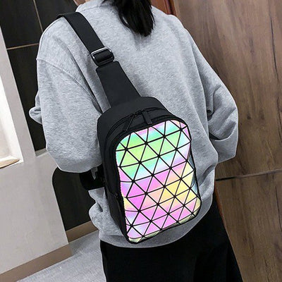 Bolsa Geométrica Luminosa - Bandolera y Mochila de Pecho - Image 7
