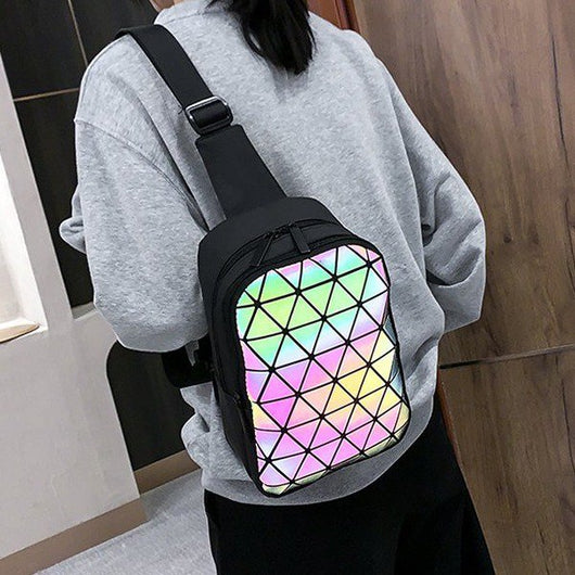Bolsa Geométrica Luminosa - Bandolera y Mochila de Pecho - Image 7