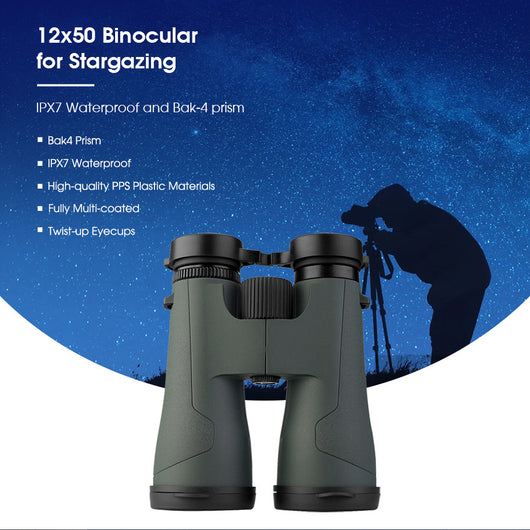 Binoculares Portátiles 12x50 Impermeables IPX7 SA203 - Image 2