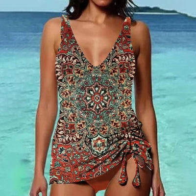 Traje de Baño Bikini con Tirantes y Estampado Playero - Image 11