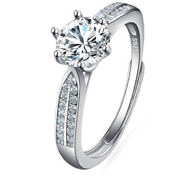 Anillo de Diamante Moissanita Platino D Color 1 Quilate Ajustable - Image 20