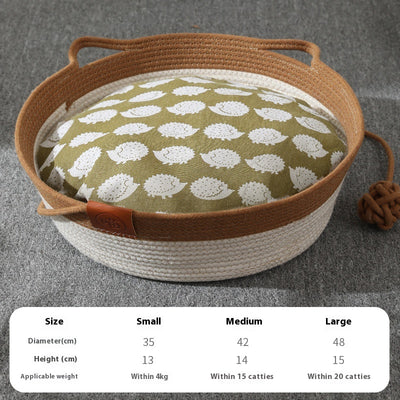 Cama Tejida para Gatos con Diseño Adorable de Hilo de Algodón - Image 7