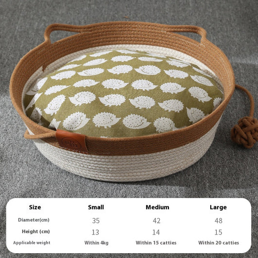 Cama Tejida para Gatos con Diseño Adorable de Hilo de Algodón - Image 7