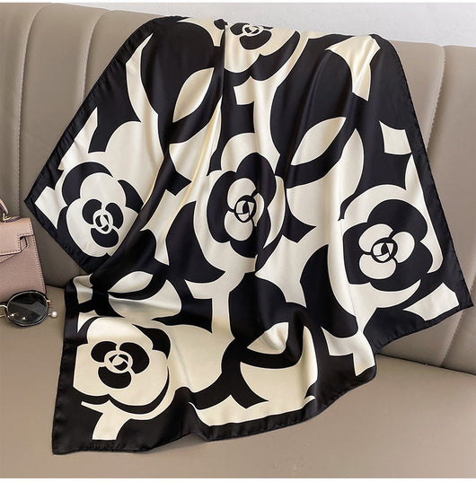 Pañuelo Cuadrado Camellia Socialite - Turbante Elegante para Mujer - Image 16