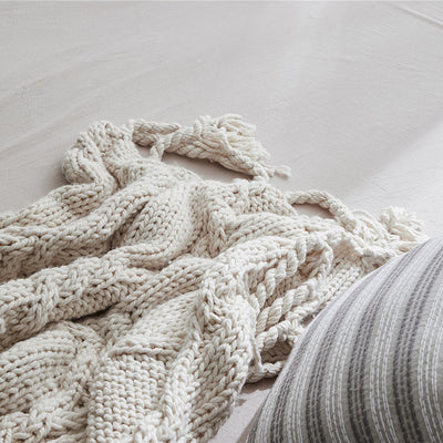 Manta Tejida Artesanal de Algodón Suave para Sofá y Cama - Image 5
