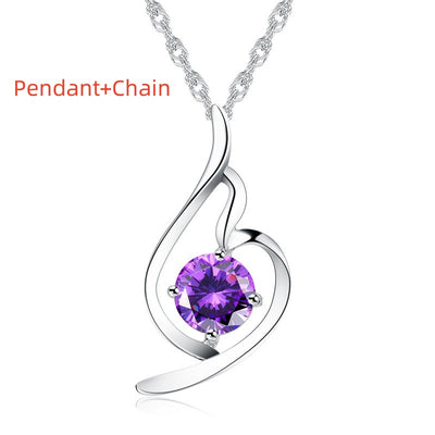 Collar de Plata 925 con Colgante Diamante - Joyería Coreana para Mujer - Image 7