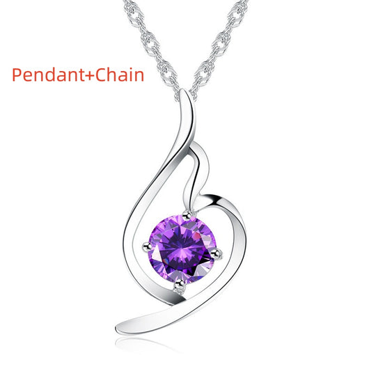 Collar de Plata 925 con Colgante Diamante - Joyería Coreana para Mujer - Image 7