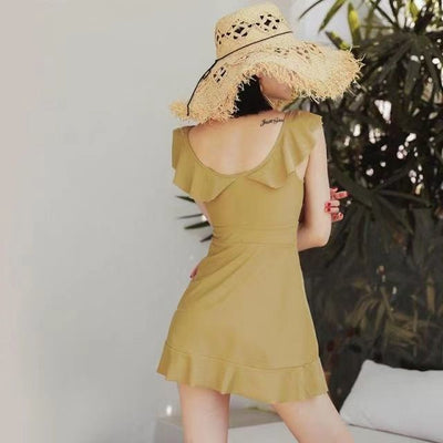 Traje de Baño Enterizo Moldeador con Falda Conservadora - Image 4
