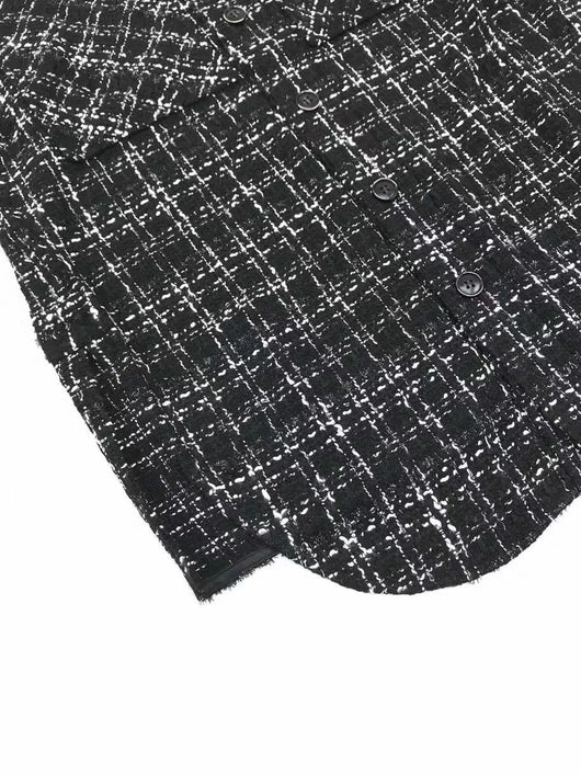 Camisa de Cuadros con Hilo Plateado Tejido para Hombre y Mujer - Image 12