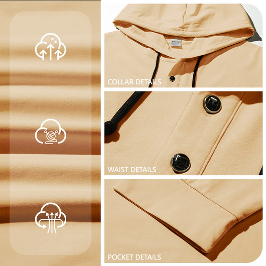 Sudadera Hoodie Cardigan Casual de Manga Larga - Image 17