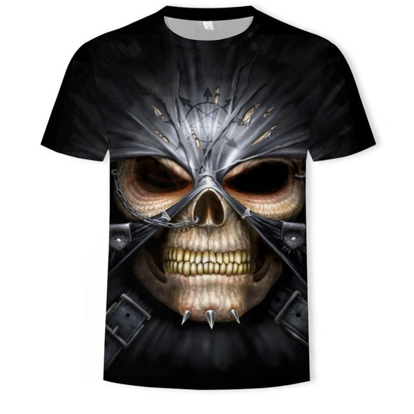 Playera Unisex con Estampado 3D Digital de Cuello Redondo