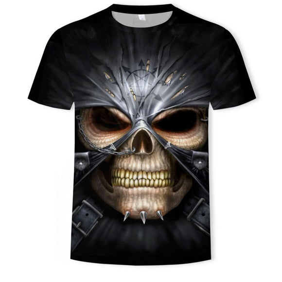 Playera Unisex con Estampado 3D Digital de Cuello Redondo