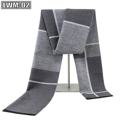 Bufanda de Cachemira Cuadros Hombre Estilo Europeo para Otoño e Invierno - Image 6