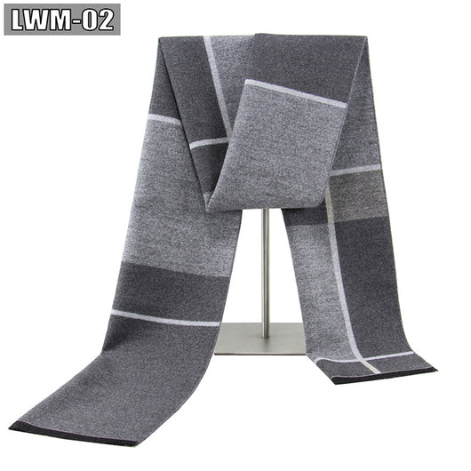 Bufanda de Cachemira Cuadros Hombre Estilo Europeo para Otoño e Invierno - Image 6