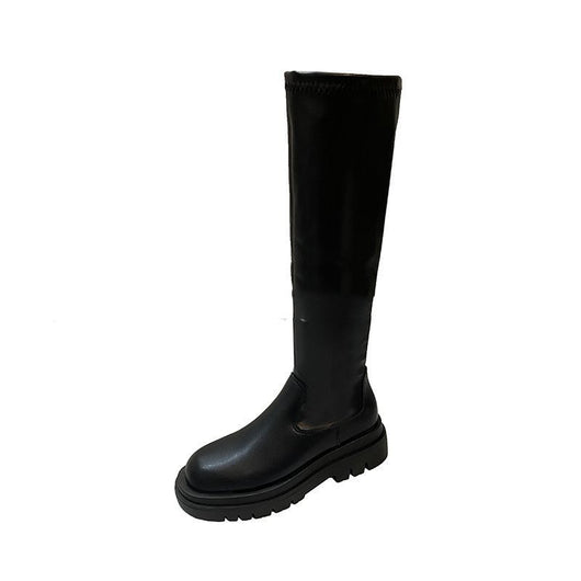 Botas Largas Hasta la Rodilla con Tacón Cuadrado y Punta Redonda - Image 5