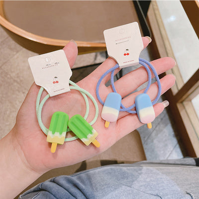 Anillo para Cabello con Forma de Helado - Accesorio Divertido para Niñas