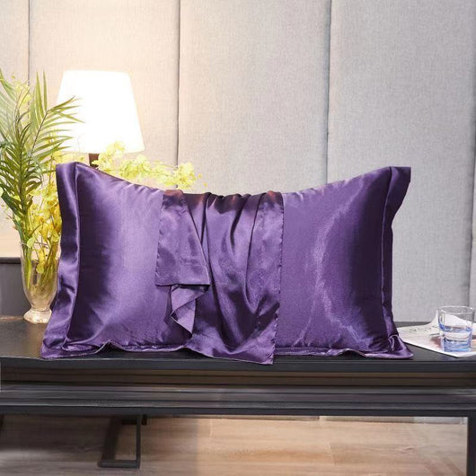 Funda de Almohada en Seda de Hielo Simple para el Hogar - Image 36