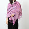 Bufanda Étnica Jacquard con Borlas de Cachemira