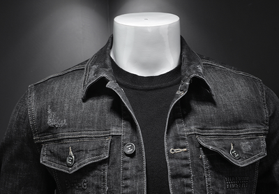 Camisa Denim Slim Fit Retro para Hombre - Image 12