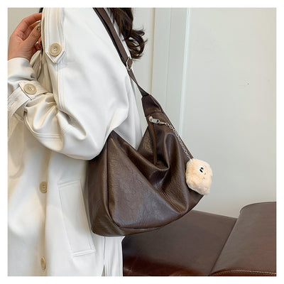 Bolsa Retro para Mujer de Gran Capacidad en Colores Sólidos - Image 19