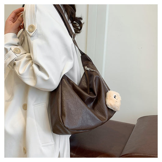 Bolsa Retro para Mujer de Gran Capacidad en Colores Sólidos - Image 19