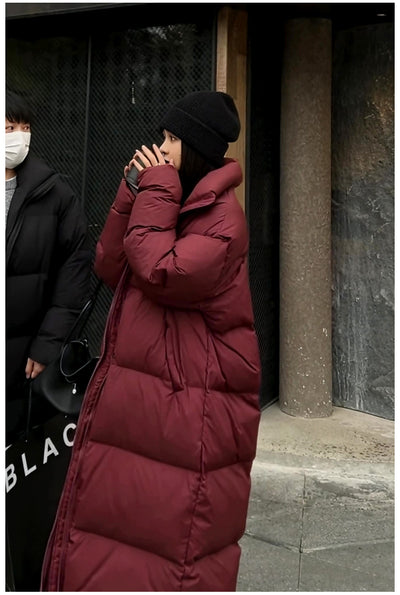 Abrigo Acolchado de Algodón para Invierno - Chaqueta Térmica Versátil Largo Medio - Image 12