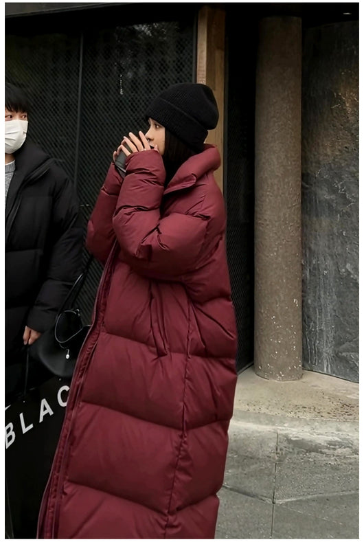 Abrigo Acolchado de Algodón para Invierno - Chaqueta Térmica Versátil Largo Medio - Image 12