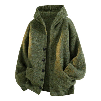 Cardigan Tejido Holgado con Capucha para Hombre - Image 4