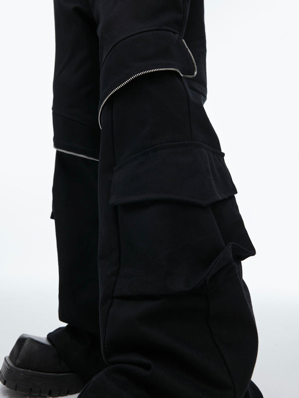 Pantalones Casuales para Hombre con Bolsillos de Cierre Metálico