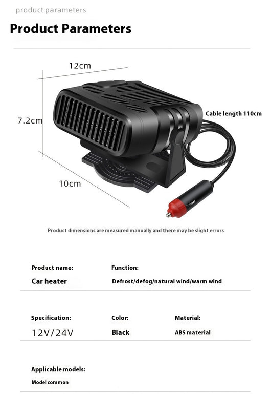 Calefactor Portátil 2 en 1 para Auto - Descongelante y Climatizador - Image 18
