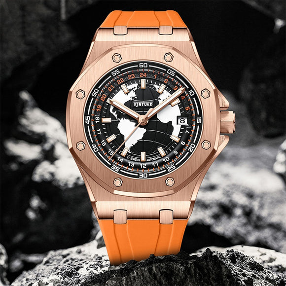 Men's Automatic Mechanical Watch with Skeleton Dial