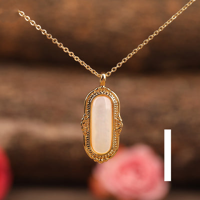 Collar Colgante de Piedra Natural Ovalada Ajustable - Image 9