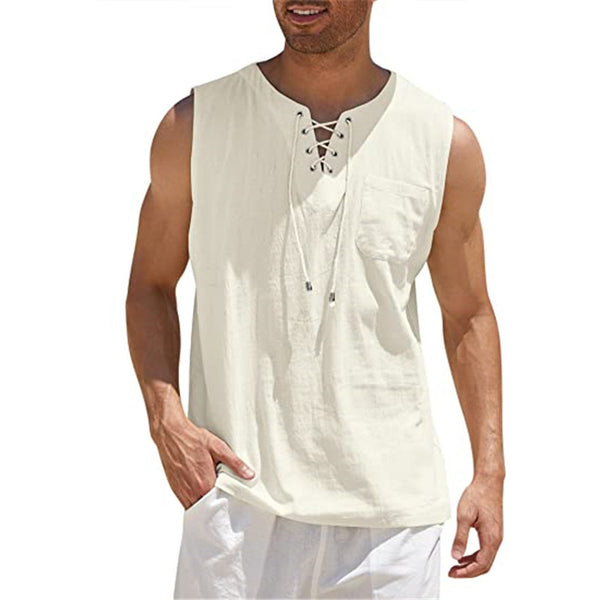 Camiseta Casual para Hombre con Cuello y Corbata - Manga Corta - Image 9