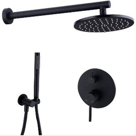 Conjunto de Ducha Empotrada Negra con Control de Temperatura - Image 9