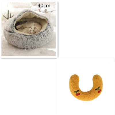 Cama 2 en 1 para Perros y Gatos - Cama Cálida de Felpa Suave Tipo Casa - Image 107