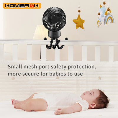 Ventilador Portátil Automático para Cochecito de Bebé con Luz LED - Image 4