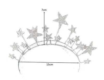 Diadema Exagerada de Estrellas para Boda y Accesorios de Fiesta - Image 7