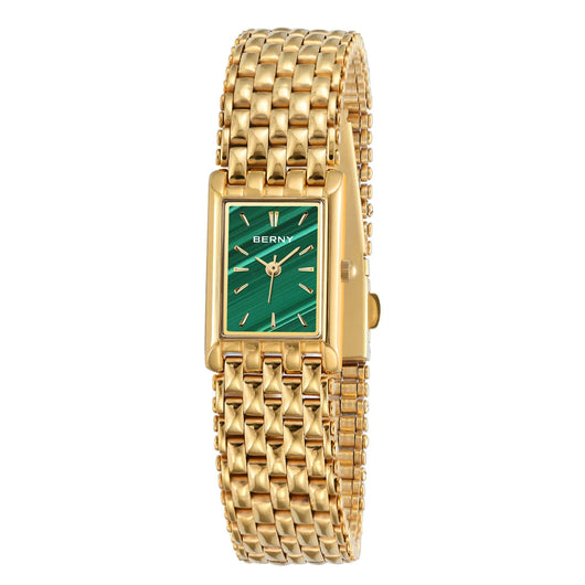 Reloj de Cuarzo Rectangular Dorado Ultrafino para Hombre - Image 10