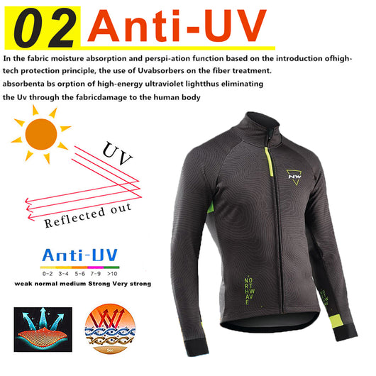 Jersey de Ciclismo Invernal en Lana Merino para Hombre - Image 36