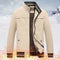 Chaqueta Casual de Algodón con Cuello Mao para Hombre