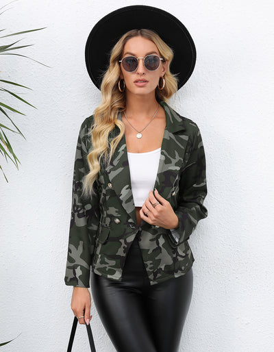Blazer Estampado con Solapa para Mujer - Corte Ajustado - Image 10